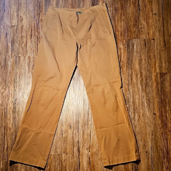 Womens Eddie Bauer Brown Mercer Fit Chinos Sz 8 TALL - Picture 1 of 6